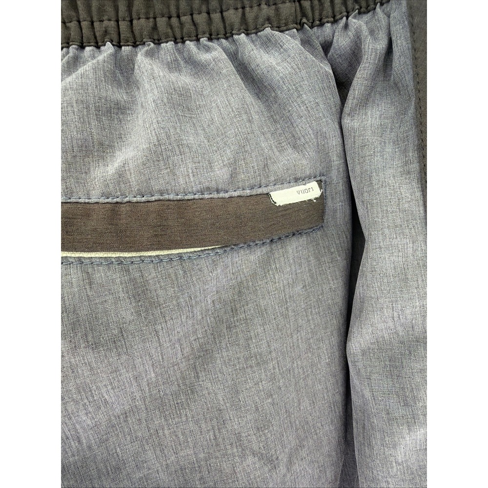 Vuori Azure Linen Texture Banks M Shorts Stretch Zip Pocket Training Running - Picture 5 of 6